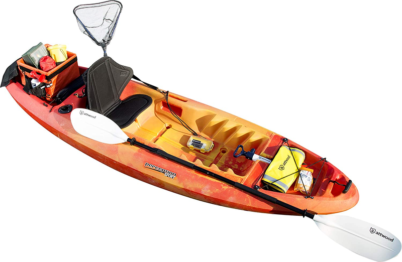 Kayak Paddle, Asymmetrical, 2-Piece, Heavy-Duty Aluminum with Comfort Grips, 7 F