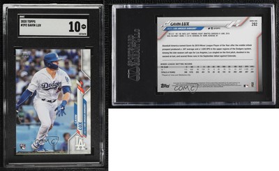 2020 Topps Gavin Lux (Batting) #292.1 SGC 10 GEM Rookie RC
