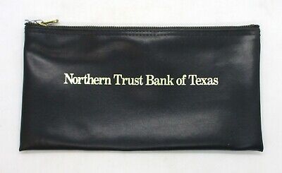 Northern Trust Bank of Texas - Vinyl Deposit Money Bag 10.5'' x 5.5'' Black
