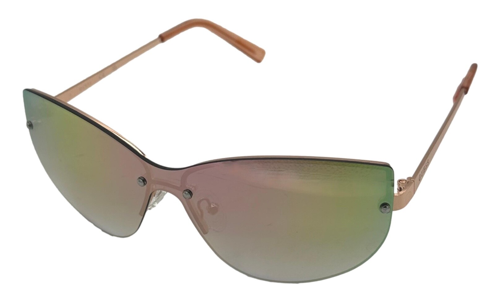 NATS 　SUNSEA Guess Unisex Rose Gold Front Mount Shield Sunglass