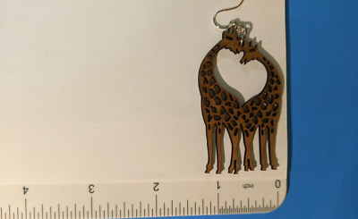Wooden clearance giraffe earrings