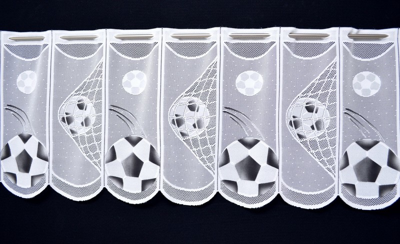 FußBall Scheibengardine Bundesliga Kindergardine 3 Breiten Ball Tor Angebot Neu