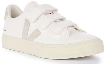 Pre-owned Veja Recife Chrome Free Suede Triple Strap Fasten Sneaker Black Womens Us 5 - 10 In Natural