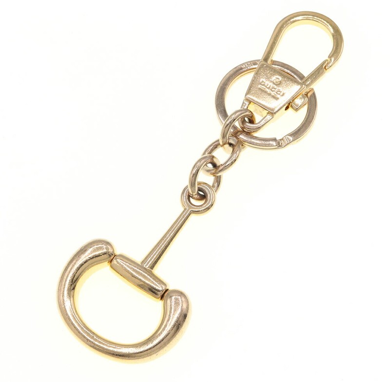 グッチ キーチェーン Gucci Horsebit 1955 keychain in Black Leather | GUCCI® SI