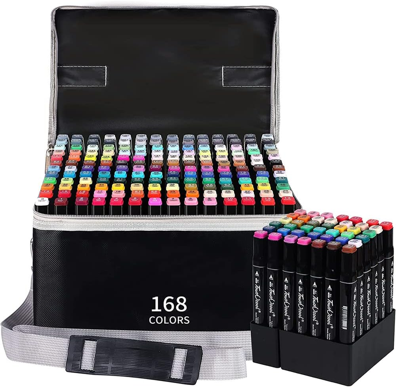168 Colors Alcohol Markers Twin Sketch Markers Pens Dual Tip Art Markers Permane