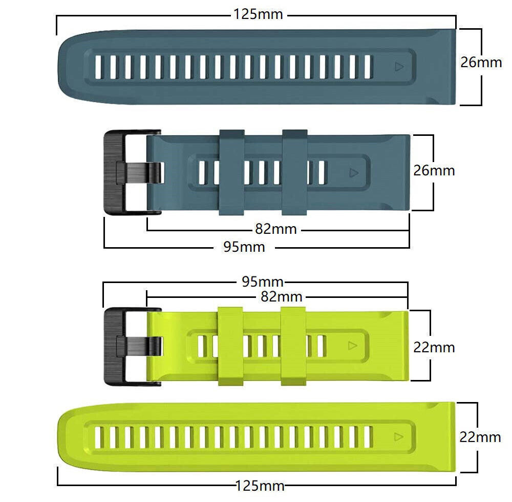 OVERSTEP Bracciale In Silicone Morido Per Garmin Fenix 8 47mm, Fenix 7, 6, 5, Epix Pro E Altri – Cinturino Di Ricambio Universale, Comodo E Traspirante
