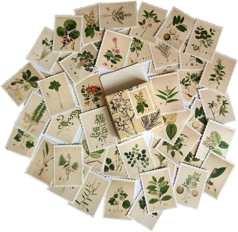 Kawaii Scrapbooking DIY Sticker Pack Green Plant Stamp Stickers for
