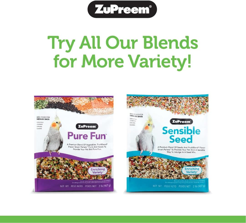 Zupreem Natural Bird Food Pellets for Parrots & Conures, 3 Lb (Pack of 1) - Dail