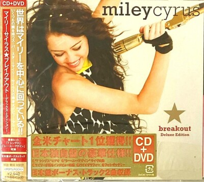 Miley Cyrus SEALED NEW CD+DVD(Region-2) ''Breakout'' Deluxe Edition Japan OBI