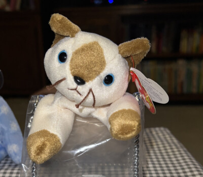 RARE SNIP Siamese Cat Ty Beanie Babies 1996 Retired Tag Error PE Pellets #17