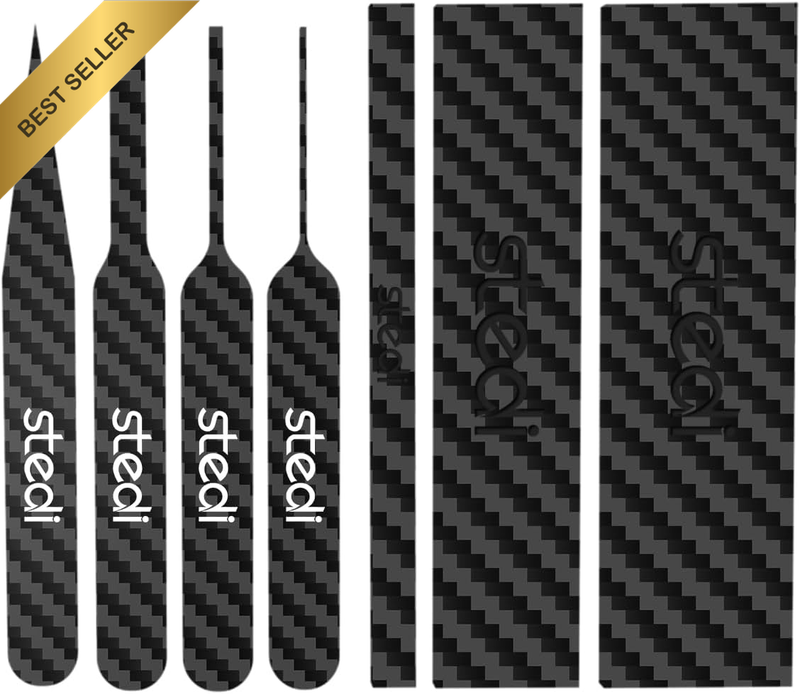 Carbon Fiber Sanding Sticks, Hobby Model Tools, 7-Piece Set (3