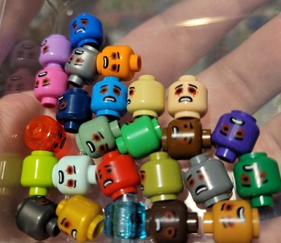 1 Random Minibigs Peepers head -Custom Lego minifig Misprint Zombie