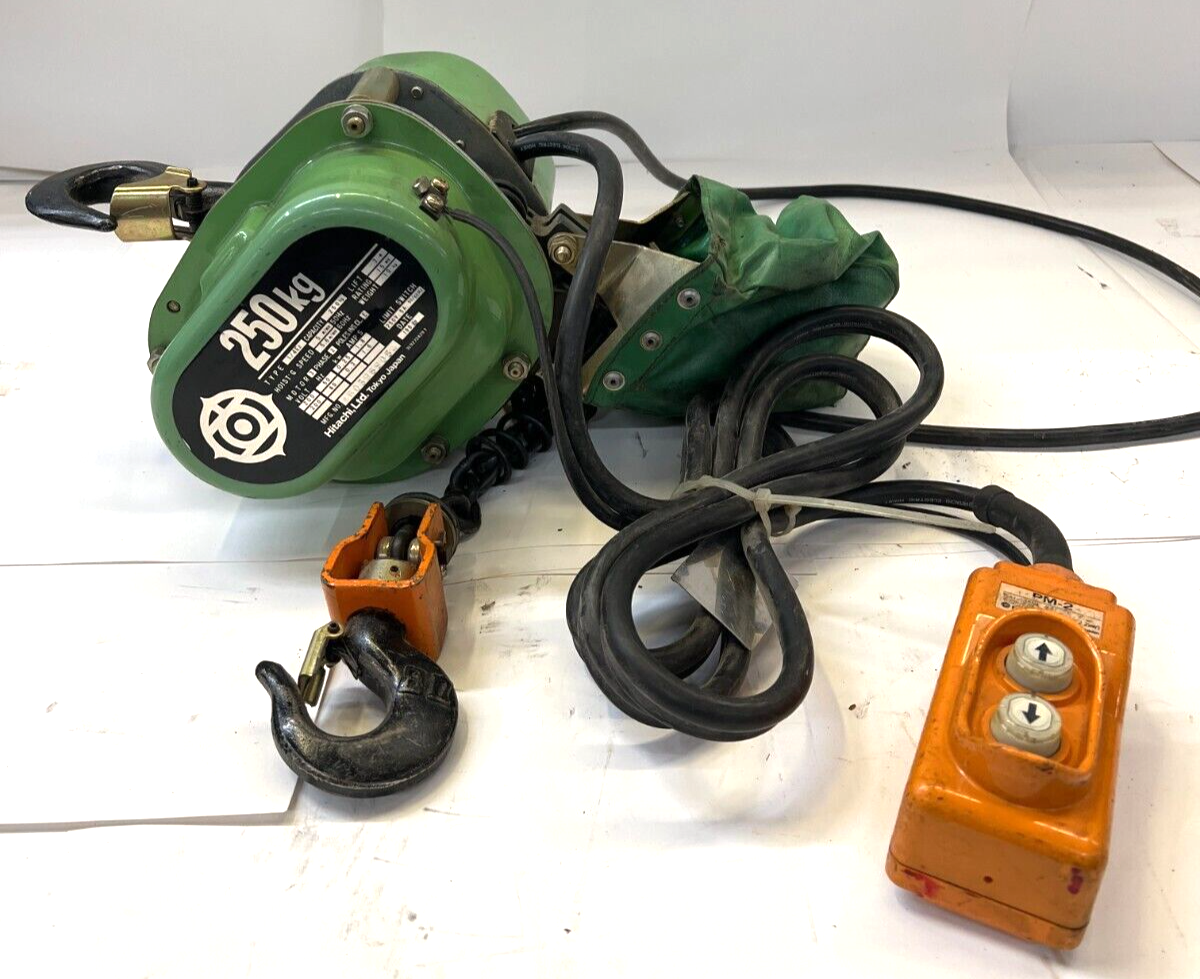 HITACHI ELECTRIC CHAIN HOIST 250KG TYPE 1/4E2 CAPACITY 250 HITACHI ELECTRIC CHAIN HOIST 250KG TYPE 1/4E2 CAPACITY 250