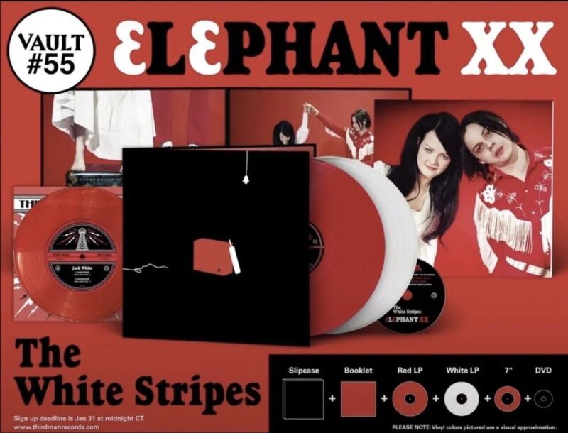 Third Man Records Vault 55 The White Stripes Elephant XX LP Colored Vinyl Sealed