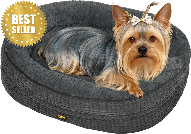 Dog Bed for Small Dogs,Orthopedic Pet Bed with Egg-Crate Memory Foam,4-Sided Nec