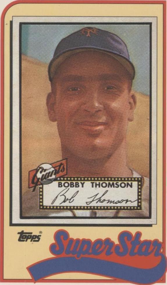 Charla de béisbol 1989 Topps/LJN - Bobby Thomson #12