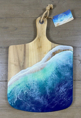 NWT Ocean Epoxy Resin Cutting Board 17'' by Rusted Indigo Handmade in California