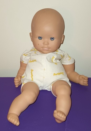 Vintage 1996 Mattel Snookums 12” Baby Doll Blue Eyes Soft Body WITH OUTFIT