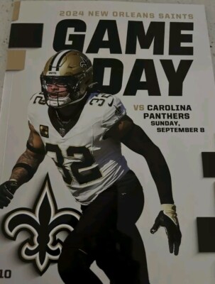NFL New Orleans Saints game Program Vs Carolina Panthers September 8th 2024