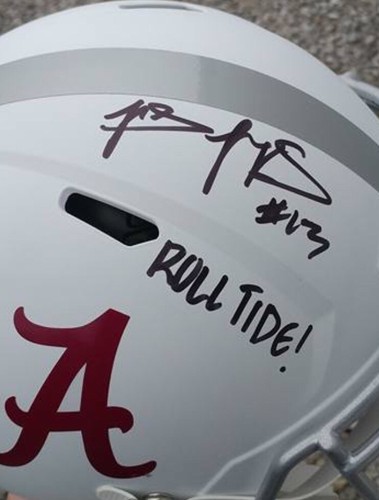 **TUA TAGOVAILOA** CUSTOM “ICE” SIGNED ALABAMA ,F/S FOOTBALL HELMET , JSA & LOA!