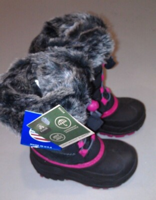 NEW Kamik Snow Gypsy 3 Children s Kids Girls Winter Snow Boots 8 NWT Pink Gray