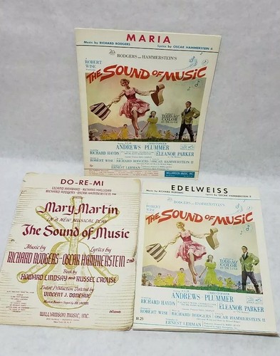 The Sound Of Music Sheet Music 1950's 1960's Lot of 7 Bundle Vintage