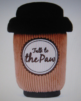 NEW Talk to the Paw Coffee Cup P.L.A.Y. Java Pup Cafe Story Plush Dog Toy Brown