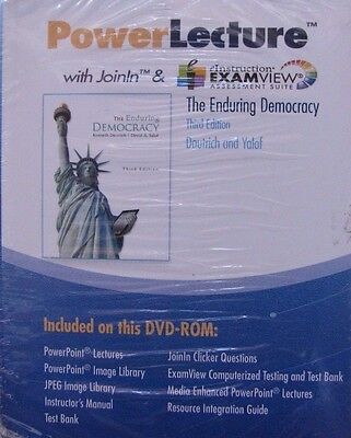 NEW THE ENDURING DEMOCRACY POWER LECTURE W JOININ amp EXAMVIEW 3RD EDITION DVD