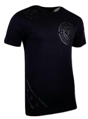 AMERICAN FIGHTER Men's T-Shirt AVERETT Black Athletic Biker MMA S-4XL