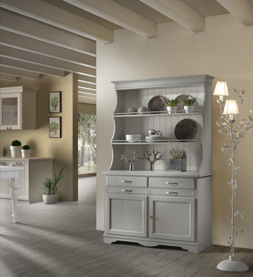 CREDENZA CON PIATTAIA DISPENSA  COLORE GRIGIO  CUCINA SOGGIORNO