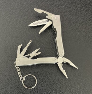 Multi Tool Kit Mini Keychain Scissors Screwdriver Pliers Can Bottle Opener