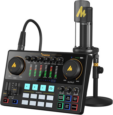 Podcast Equipment Bundle with Audio Interface and XLR Condenser Microphone