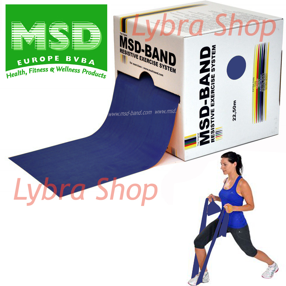 Msd FASCIA ELASTICA BLU 2,5 mt EXTRA FORTE Allenamento Medio-Alto Banda Fitness