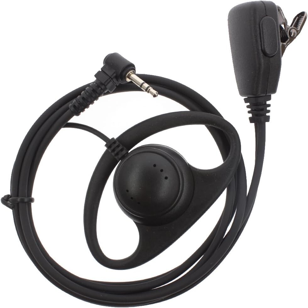 TENQ D Shape Headset PTT for Motorola Talkabout Cobra 2 Way Radio Walkie Talkie