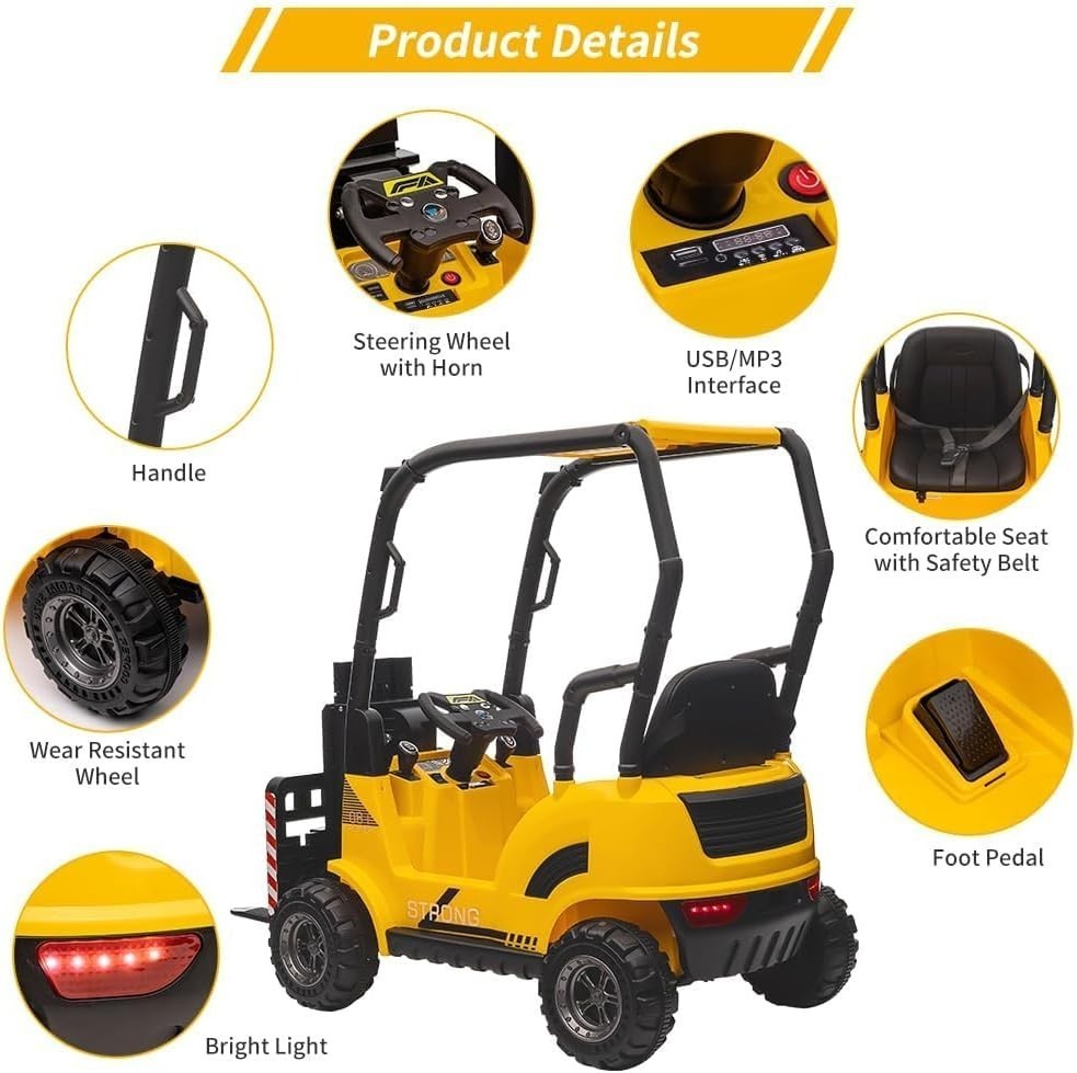 Remote Control Kids Ride-On Forklift