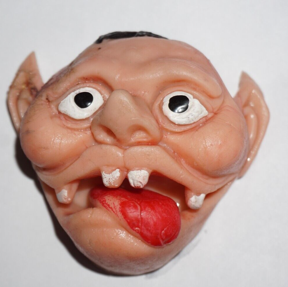 Vintage Gigantor Ugly Face Jiggler Rubber Finger Puppet Toy