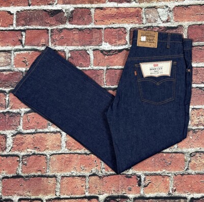 NWT Vintage Levis Saddleman Bootcut Orange Tab 517 Jeans Tag 36x31 Blue 80's USA