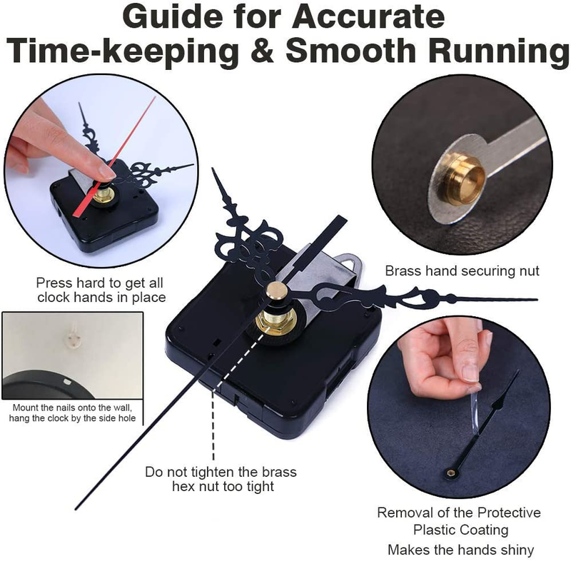 Non-Ticking Hands Quartz DIY Wall Clock Movement Mechanism Battery Operated DIY