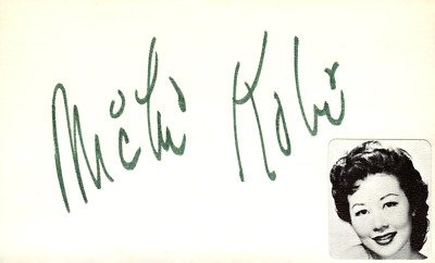 Michi Kobi Signed Auto 3x5 Index Card Californians