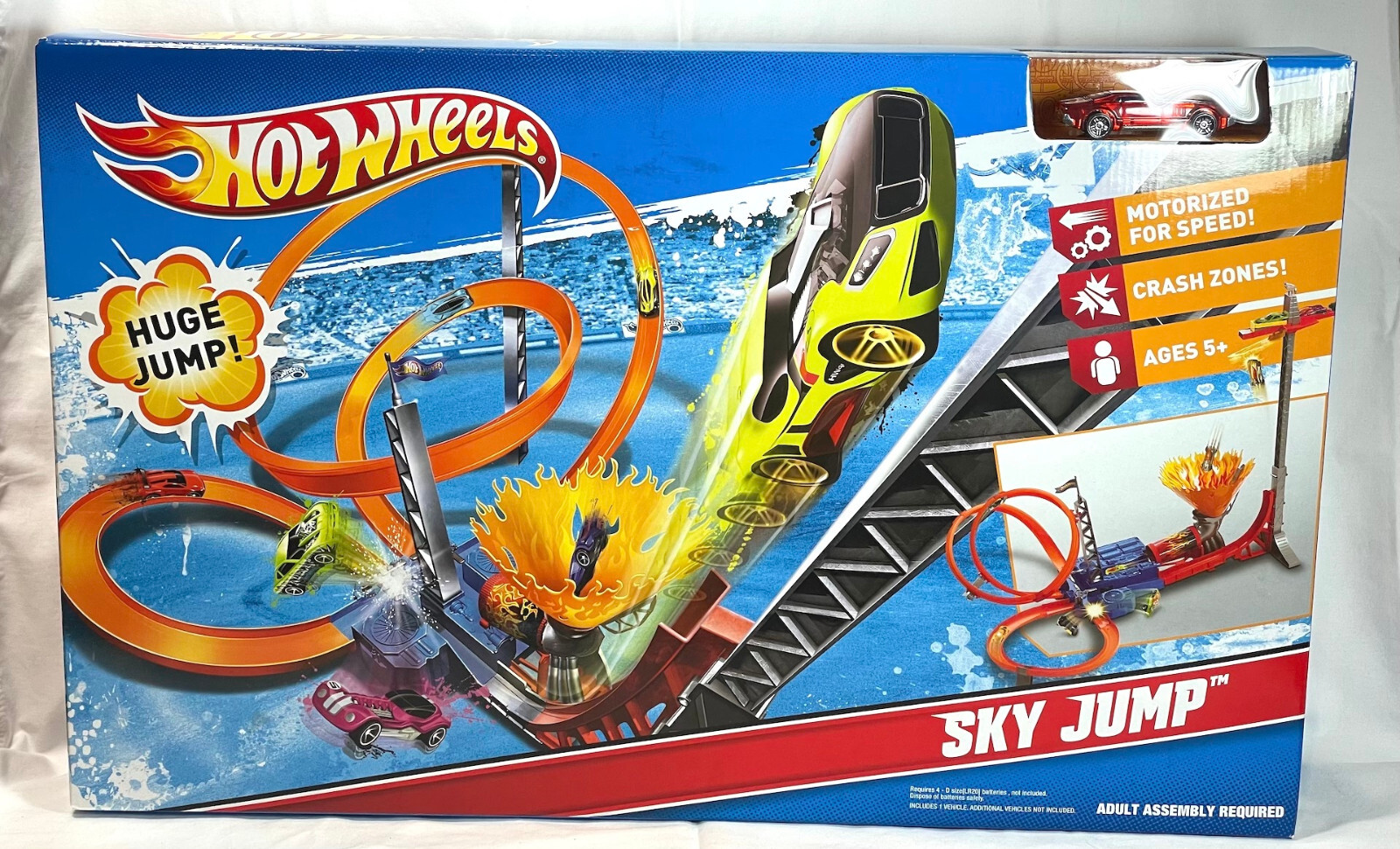 RARE Hot Wheels Sky Jump Motorized Track Set Dated 2011 RARE Hot Wheels Sky Jump Motorized Track Set Dated 2011