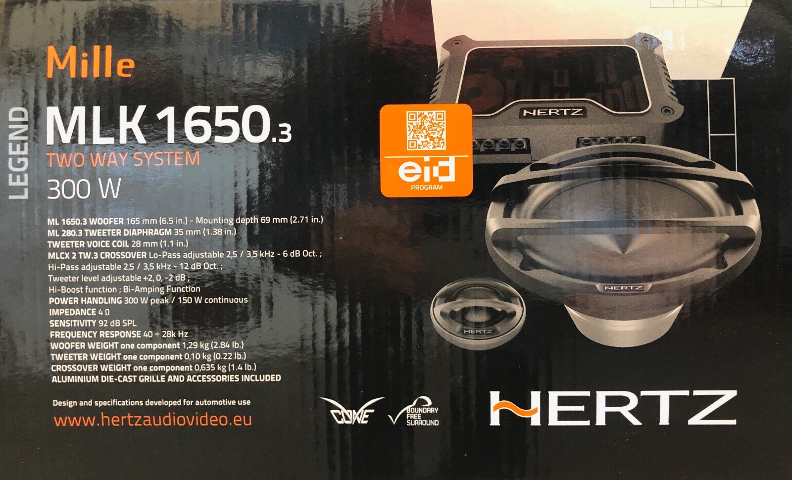 HERTZ MLK1650.3 6.5" MILLE LEGEND COMPONENT SPEAKER SYSTEM - BRAND NEW WARRANTY