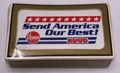 Vintage Rheen playing cards Sealed , Send America our best Rudd