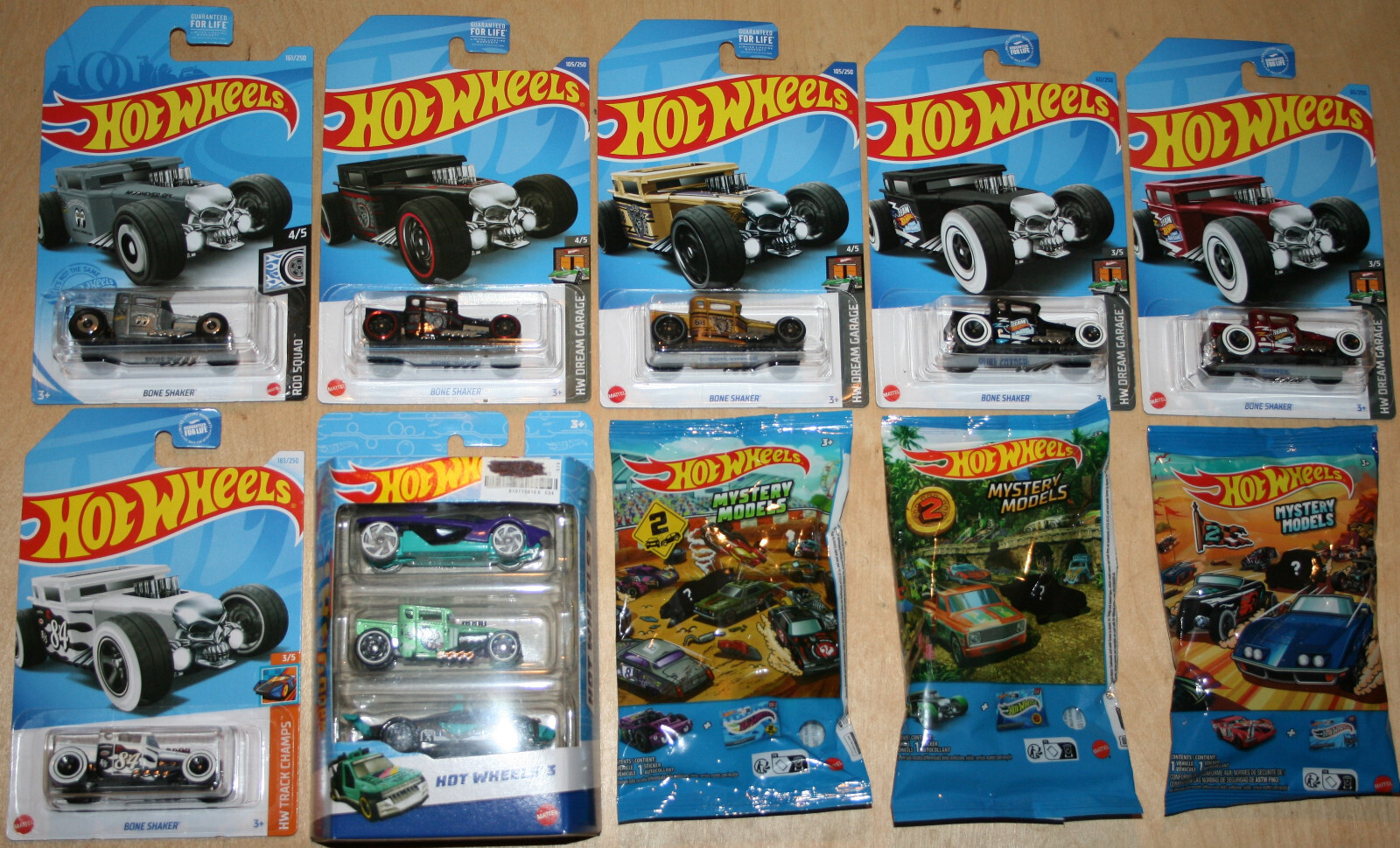Hot Wheels BONE SHAKER 2021-25 Lot of 10 MYSTERY MODELS