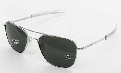 Pre-owned Randolph Duke Randolph Sunglasses Mod: Af086 Sun 55 Matte Chrome Lens Glass Agx Ar In Gray