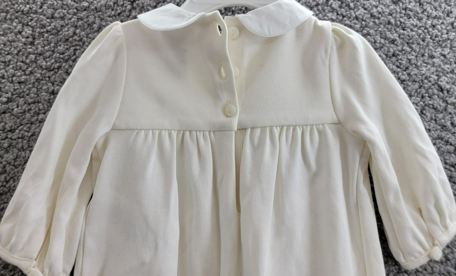 Ralph Lauren Snowflake Smocked Coveralls Baby Girls' 3M White Button Back L/S - Picture 14 of 19