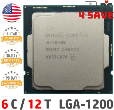 10th Gen Intel Core i5-10400 CPU 2.9GHz (Turbo 4.3GHz) 6