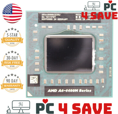 AMD Mobile A6-4400M 2.70GHz 1MB Socket FS1 722 P Laptop Processor AM4400DEC23HJ