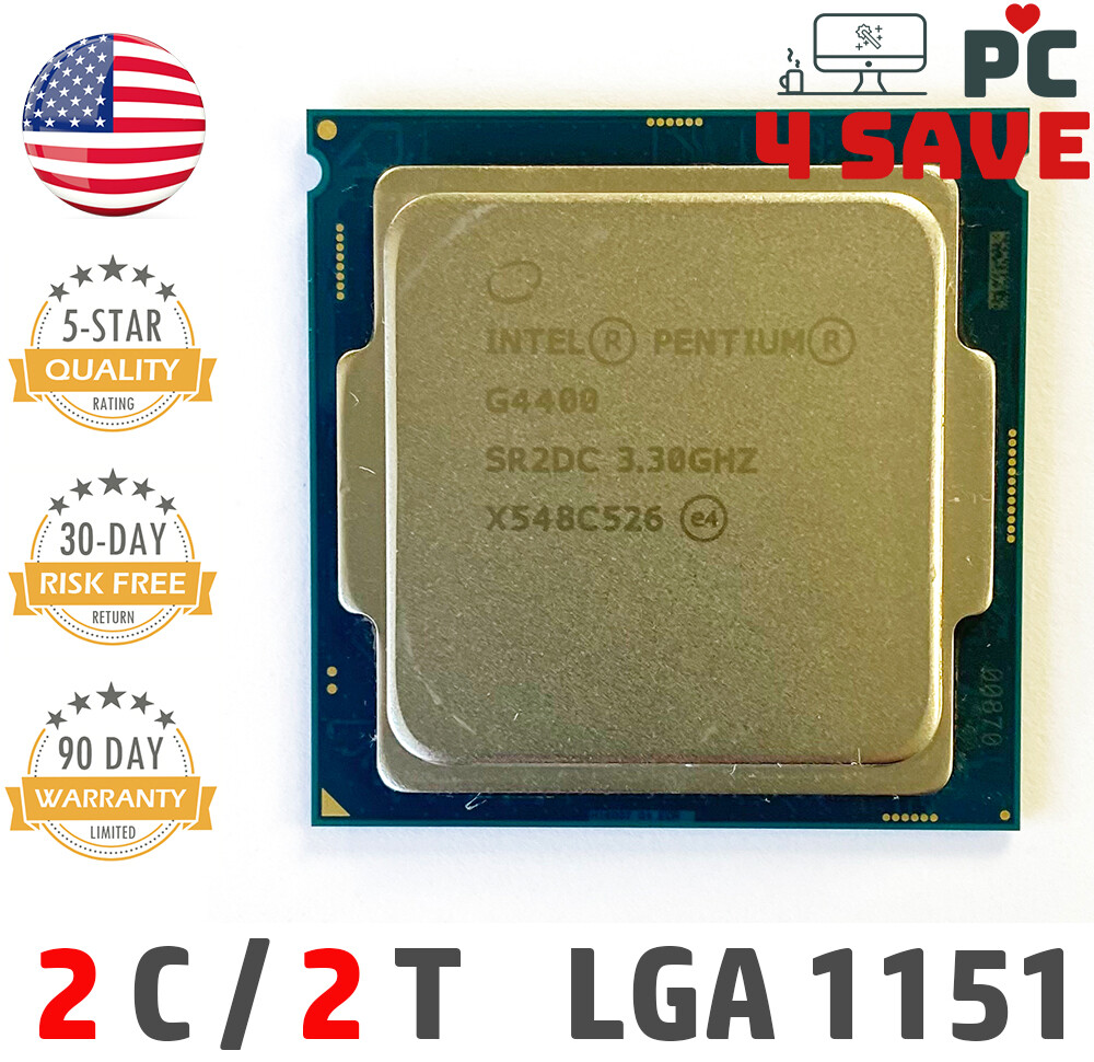 6th Gen Intel Pentium G4400 CPU 3.30GHz 3MB LGA1151 Skylake