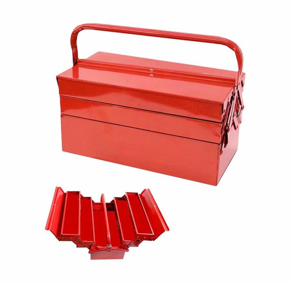 Cassetta Porta Attrezzi Utensili Da Lavoro In Metallo 5 Scomparti sus