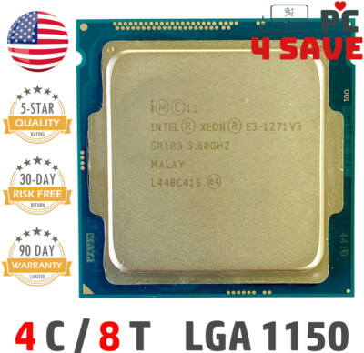 Intel Xeon E3-1271 V3 3.60GHz 8MB LGA 1150 SR1R3 Workstation Processor CPU 80W